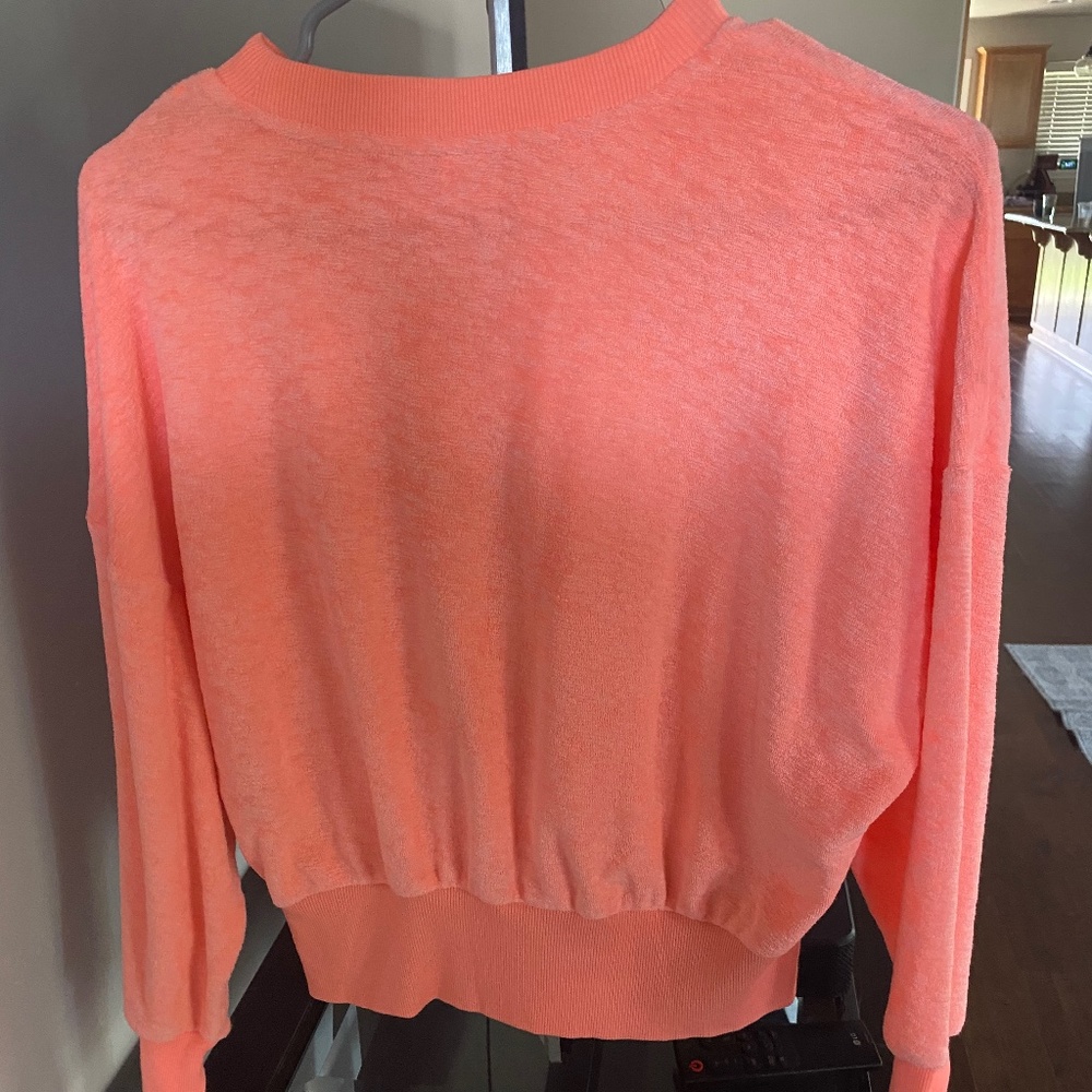 Coral lightweight sweatshirt